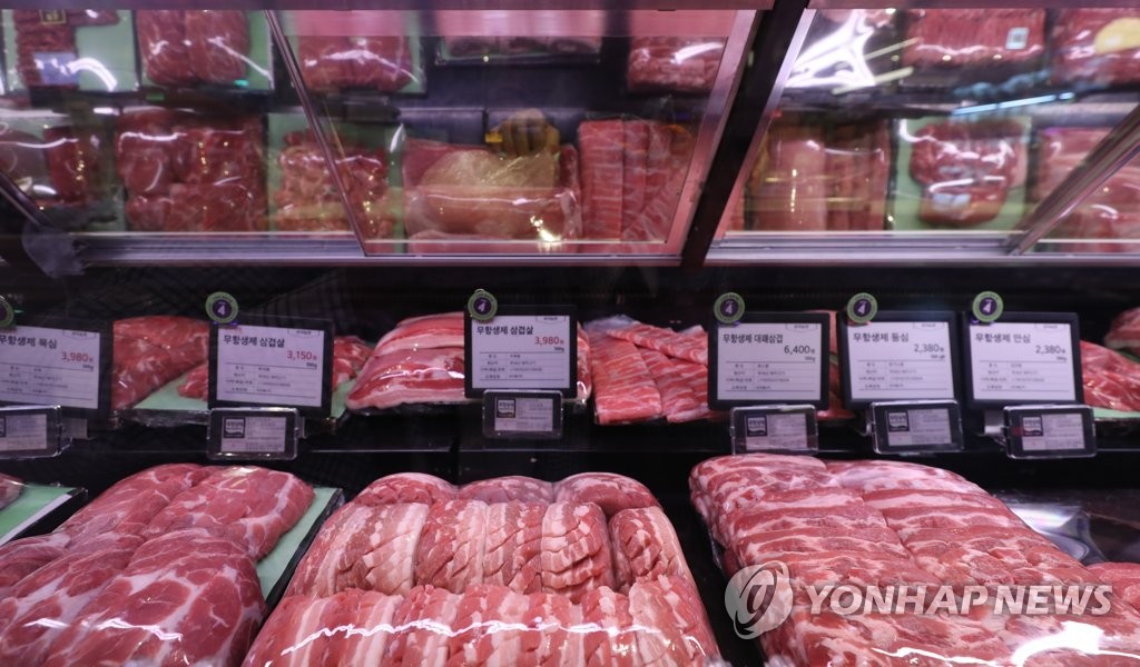 돼지고기 소매 100g당 1천900원대로 하락
