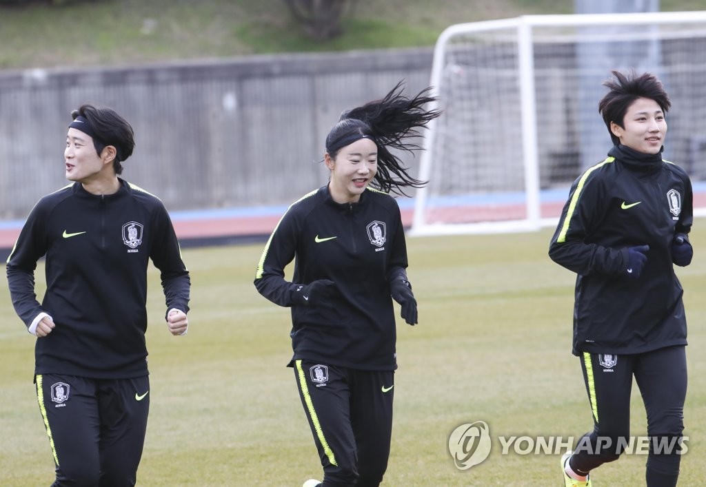 한국 여자축구 대표팀 훈련