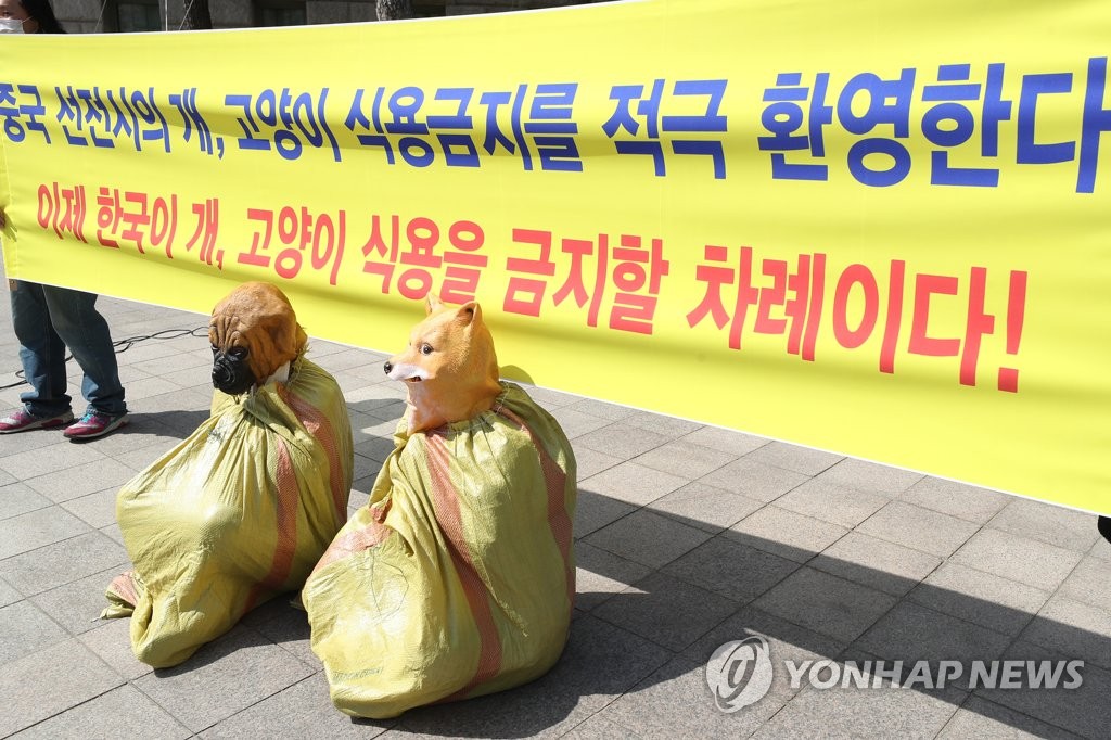 '한국, 개 고양이 식용 금지할 차례'