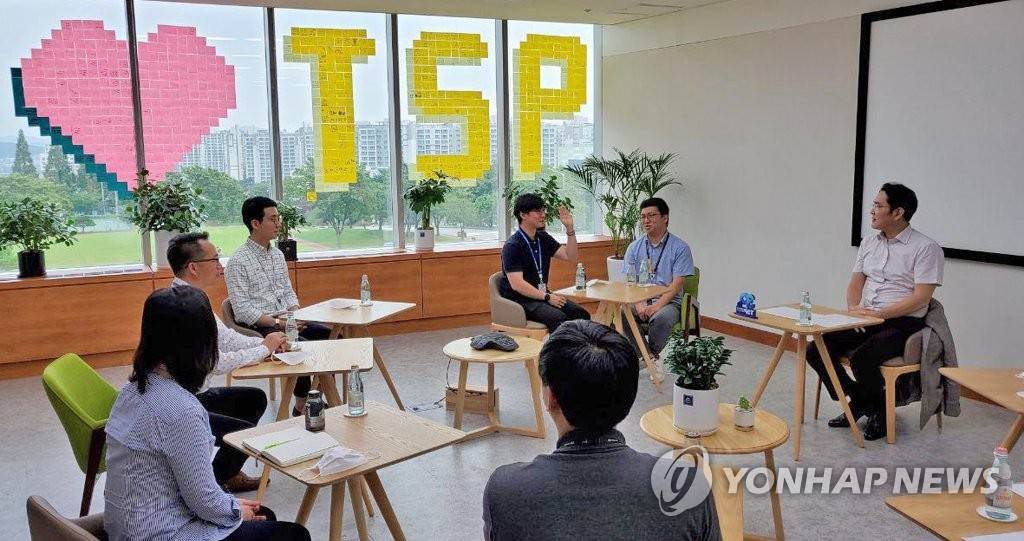 이재용 부회장, 온양사업장 직원들과 간담회