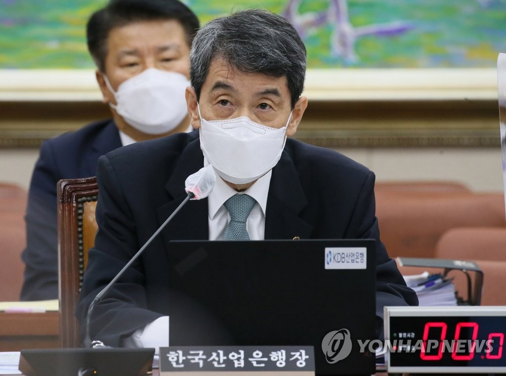 국감 답변하는 이동걸 산은 회장