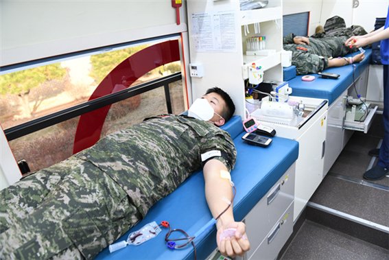 해병대 2사단 포병여단 헌혈증 1천300장 기부