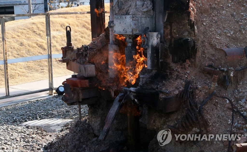 포항 '불의 정원'에 설치된 자동점화장치