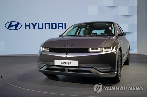 El IONIQ 5 de Hyundai Motor en el salón del automóvil de Shanghái