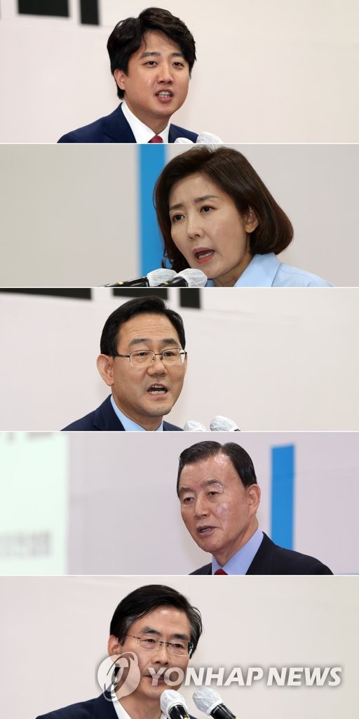 광주서 지지 호소하는 국민의힘 당대표 후보들