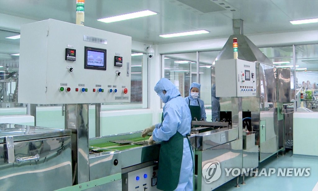 평양 김 가공공장의 김 생산 공정