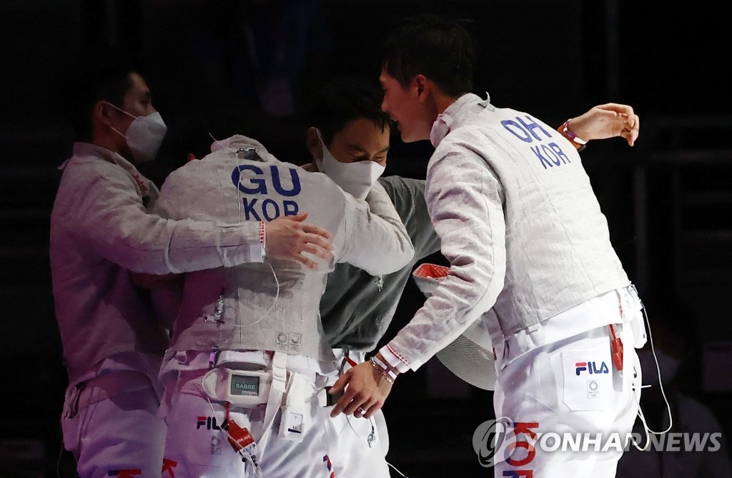 男子サーブル団体 韓国が決勝進出 男子サーブル団体 韓国が決勝進出