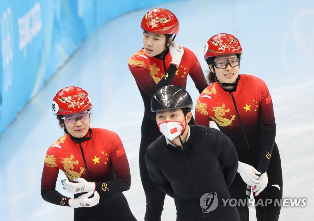 [올림픽] 쇼트트랙 중국팀, 화기애애한 분위기 속 훈련