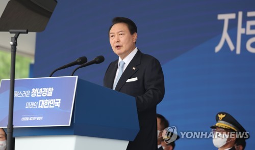 축사하는 윤석열 대통령