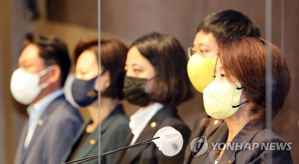 정의당 당원 총투표 관련 의원단 합동 기자회견