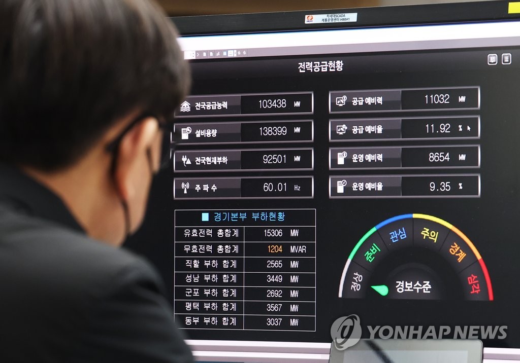 전력수급상황 살펴보는 관계자들