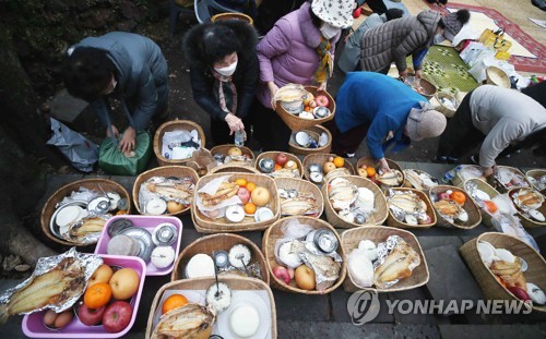제주 신에게 바치는 정성