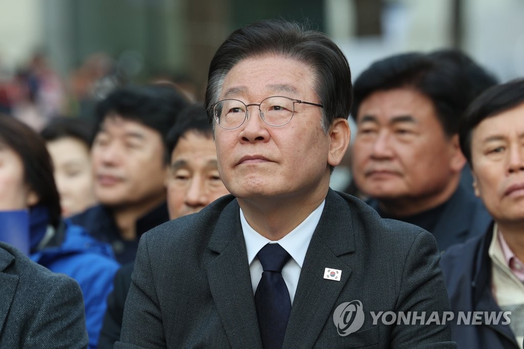 범국민대회 참석한 이재명 대표