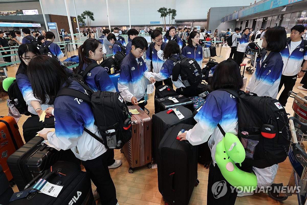 출국 앞둔 파리 올림픽 출전 대표팀