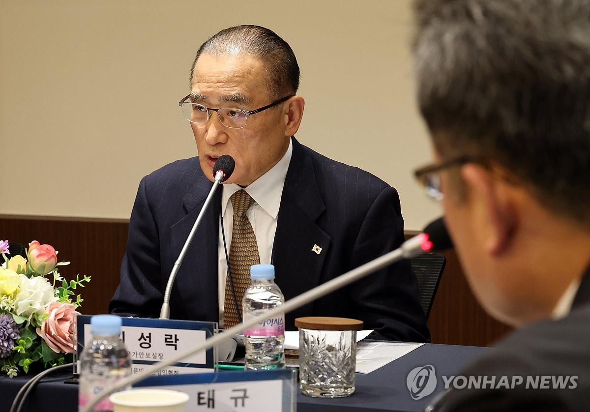魏聖洛（ウィ・ソンラク）国家安保室長＝１７日、ソウル（聯合ニュース）