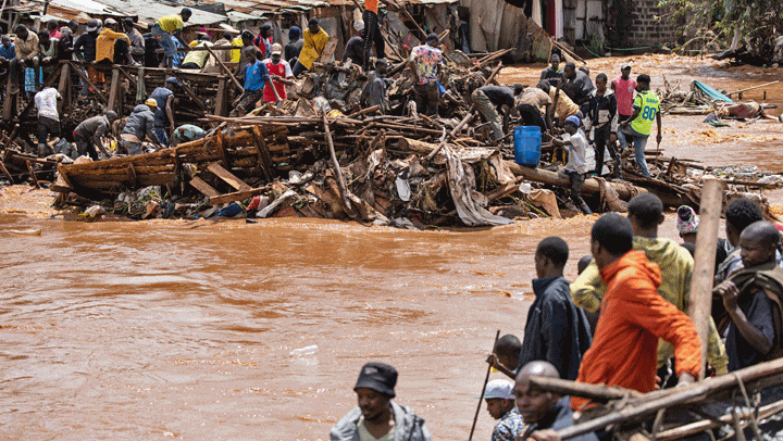 케냐 나이로비 간밤 폭우로 홍수…"4명 사망, 6명 실종"