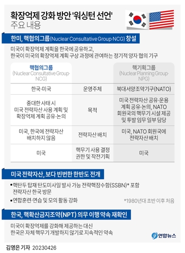  확장억제 강화 방안 '워싱턴 선언' 주요 내용