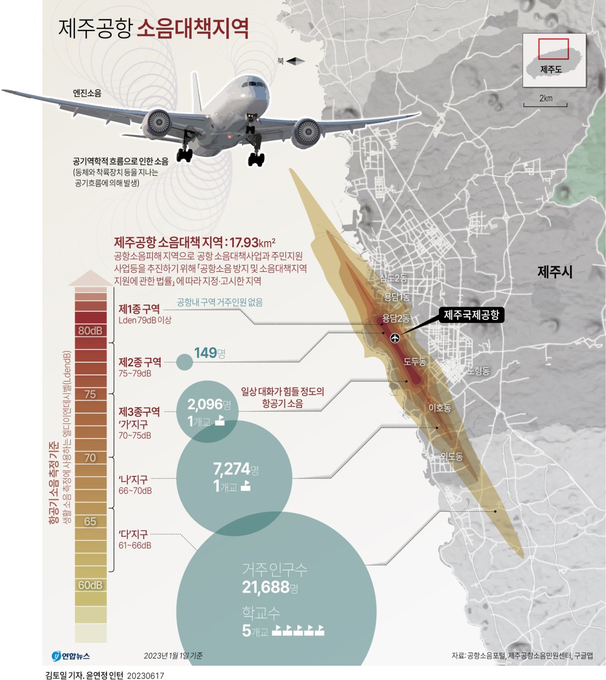 [그래픽] 제주공항 소음대책지역