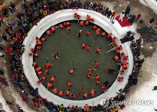 Bare Hand Fishing at the Hwacheon Sancheoneo Ice Festival