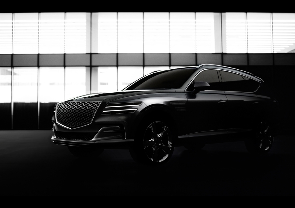 This image provided by Hyundai Motor shows the exterior design of the Genesis GV80 SUV, which will be launched in the domestic market in January. (PHOTO NOT FOR SALE) (Yonhap)