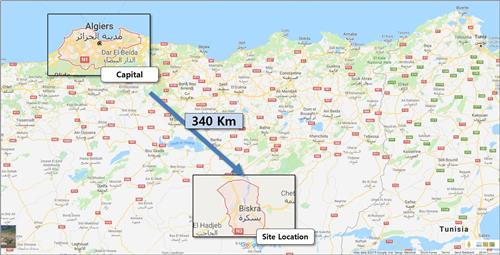This file image provided by Hyundai E&C shows the location of a combined cycle power plant to be built by the Hyundai E&C consortium in Algeria. (PHOTO NOT FOR SALE) (Yonhap)