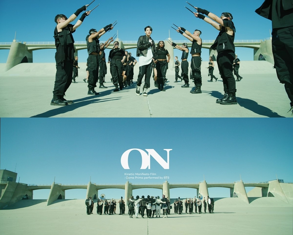 These images from BTS music video "ON" are provided by Big Hit Entertainment. (PHOTO NOT FOR SALE) (Yonhap)