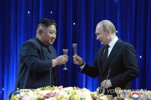 N. Korean, Russian leaders pledge stronger ties on Liberation Day exchange
