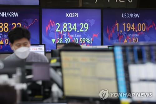  Seoul stocks at over 1-yr low on rate hike concerns