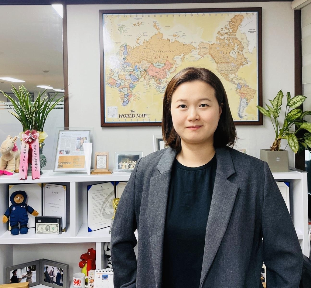 This photo provided by the International Sport Strategy Foundation on May 11, 2022, shows its secretary general, Park Joo-hee, who has been named to the Scientific Committee of the International Olympic Academy. (PHOTO NOT FOR SALE) (Yonhap)