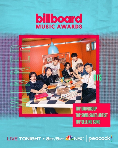 (LEAD) BTS wins three Billboard Music Awards, marking 6th year to win an award