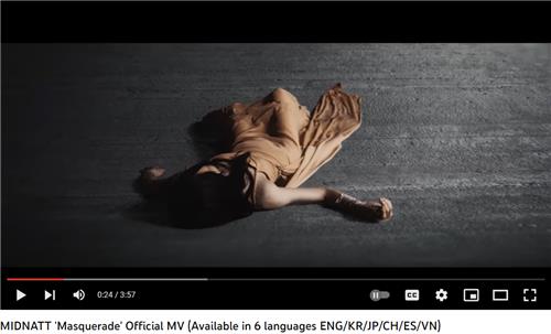 The music video of Midnatt's digital single "Masquerade" is seen in this image captured from its YouTube channel. (PHOTO NOT FOR SALE) (Yonhap)