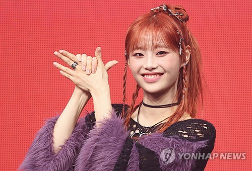 Chuu, a former member of K-pop girl group Loona, poses for photos during a media showcase for her debut solo album, "Howl," in Seoul on Oct. 18, 2023. (Yonhap)