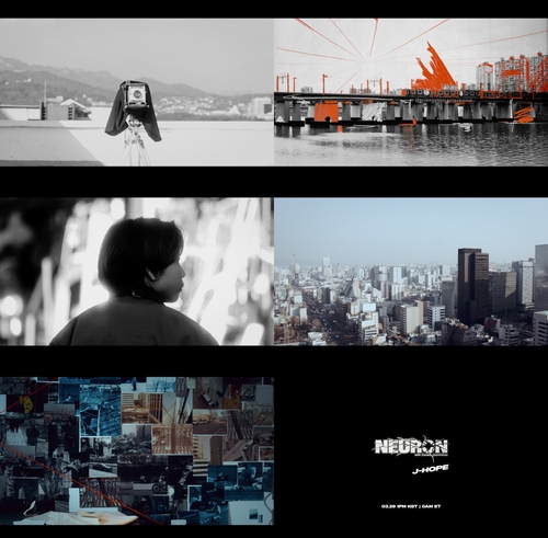 Scenes from a teaser video for "Neuron" by J-Hope of K-pop boy group BTS, provided by BigHit Music (PHOTO NOT FOR SALE) (Yonhap)