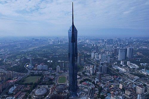 This undated file photo provided by Samsung C&T Corp. shows Merdeka 118 in central Kuala Lumpur. (PHOTO NOT FOR SALE) (Yonhap)