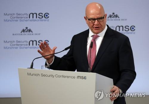 Esta foto de archivo, publicada por la EPA, muestra al asesor de seguridad nacional de Estados Unidos, HR McMaster, el 18 de febrero de 2018 en Múnich, Alemania. (FOTO NO A LA VENTA) (Yonhap)