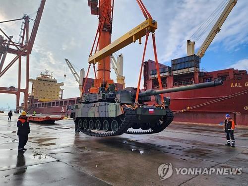 El tanque de batalla K2 de Hyundai Rotem Co. se ve en esta foto proporcionada por la compañía (FOTO NO EN VENTA) (Yonhap)