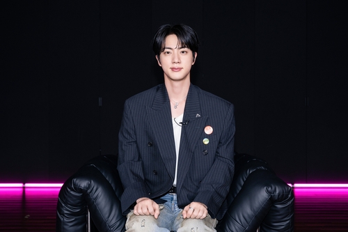 BTS' Jin is shown in this photo provided by BigHit Music. (PHOTO NOT FOR SALE) (Yonhap)
