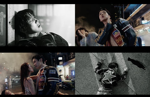 This image, provided by BigHit Music, shows scenes from a music video of J-Hope's new single "Killin' It Girl." (PHOTO NOT FOR SALE) (Yonhap)