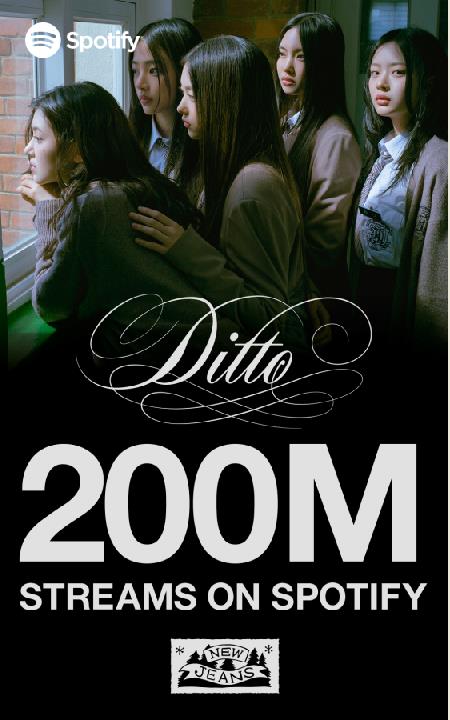NewJeans : «Ditto» dépasse les 200 mlns de streams sur Spotify