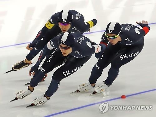 スピードスケート男子団体追い抜き　韓国が金＝札幌アジア大会