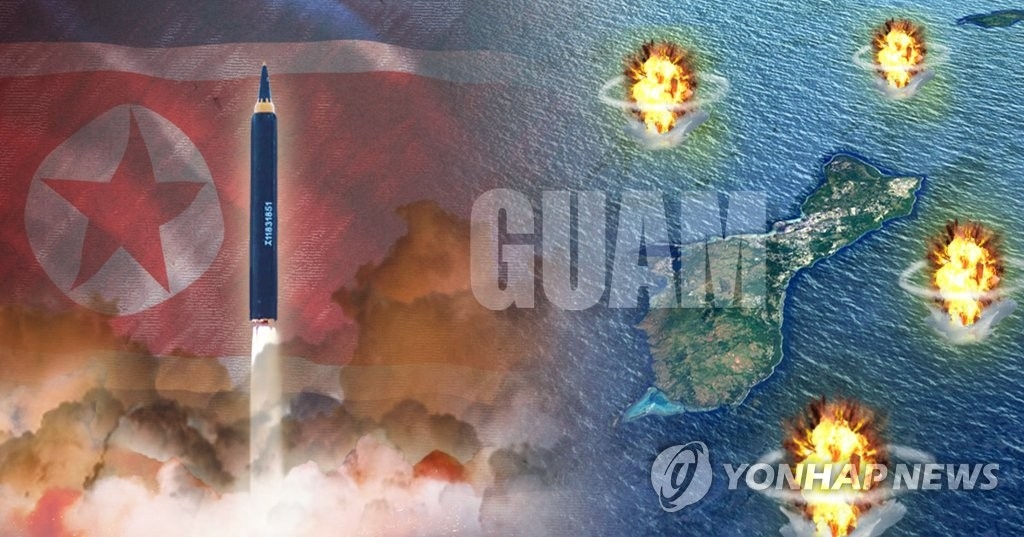 北朝鮮は米領グアム周辺へのミサイル発射計画を発表した（イメージ）＝（聯合ニュース）
