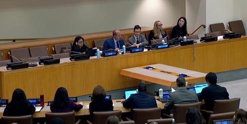 国連総会第３委員会の様子（国連ウェブＴＶから）＝（聯合ニュース）≪転載・転用禁止≫）
