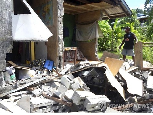 솔로몬제도 한달여만에 또 규모 6.8지진…피해 없어 | 연합뉴스