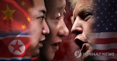 도널드 트럼프 미국 대통령, 중국·북한 투트랙 압박