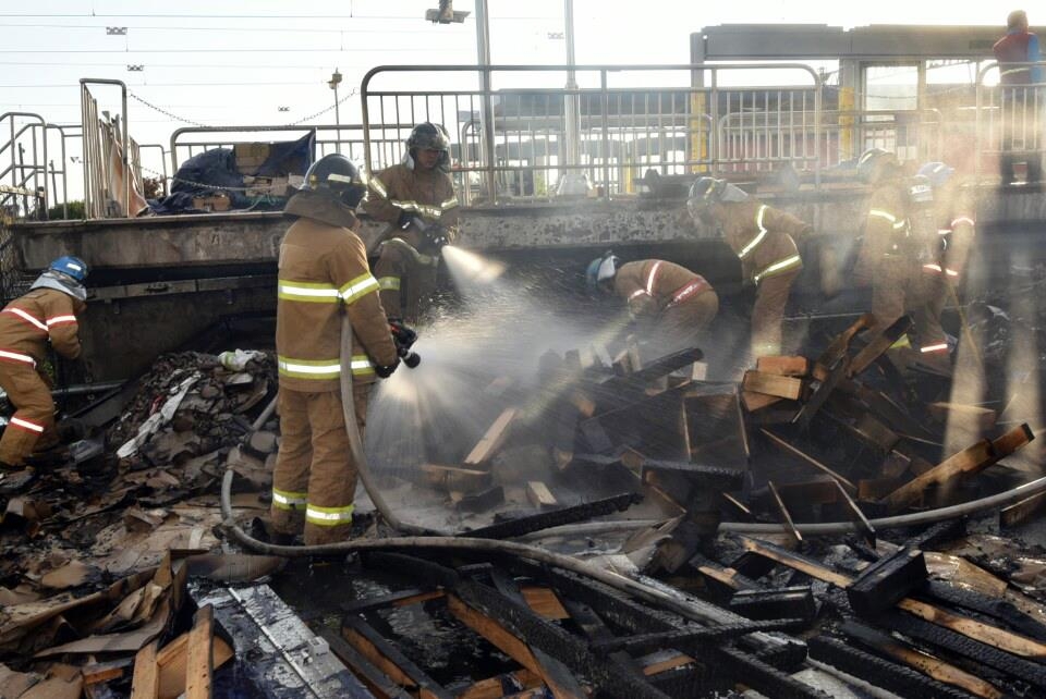 26일 오후 지하철 1호선 세류역에서 발생한 화재 현장