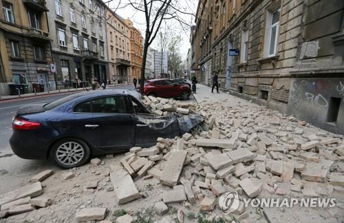 크로아티아 수도 자그레브 북쪽 지역에서 22일 지진이 발생했다. [로이터=연합뉴스]