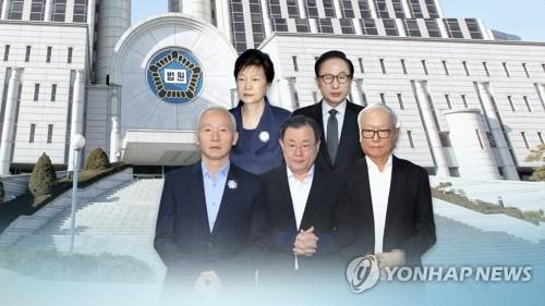 '특활비 상납' 전직 국정원장들 파기환송심도 실형