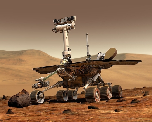 미국 항공우주국(NASA)의 화성탐사로버 '오퍼튜니티' 모습. [나사 홈페이지 갈무리=연합뉴스. 재판매 및 DB금지]