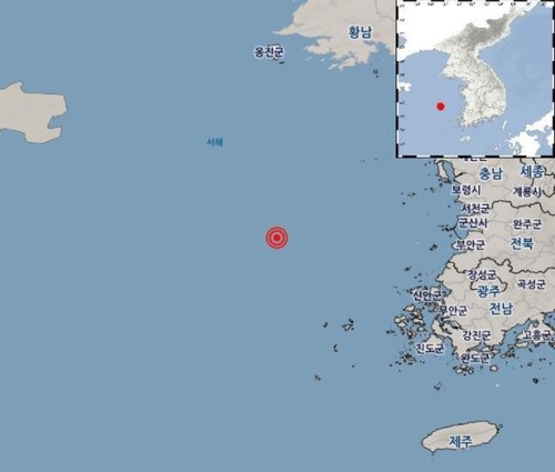 군산 어청도 서남서쪽서 규모 4.0 지진…올해 한반도 지진 중 최대(종합2보)