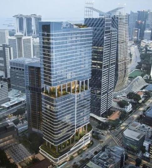 현대건설이 올해 9월 수주한 싱가포르 쇼 타워(saw tower) 재개발 조감도 